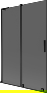 Mexen Velar L shower screen 2-panel sliding 120 x 150 cm, graphite, black - 896-120-003-41-70