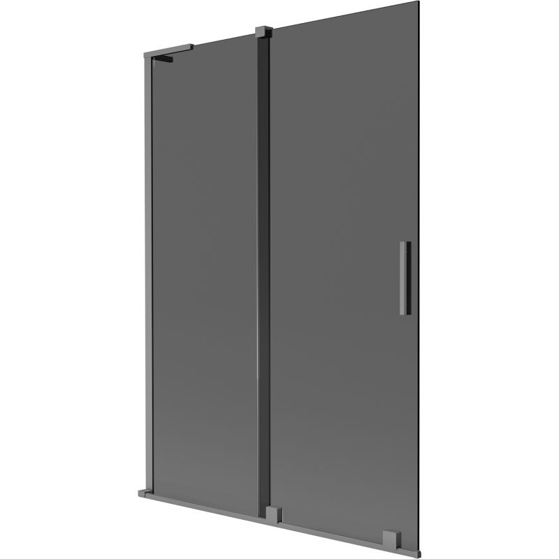 Mexen Velar L shower screen 2-wing sliding 120 x 150 cm, graphite, gun metal - 896-120-003-41-95