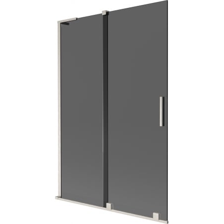 Mexen Velar L 2-wing sliding bath screen 120 x 150 cm, graphite, brushed nickel - 896-120-003-41-97