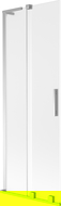 Mexen Velar L 2-wing sliding bath screen 70 x 150 cm, frost, chrome - 896-070-003-31-01