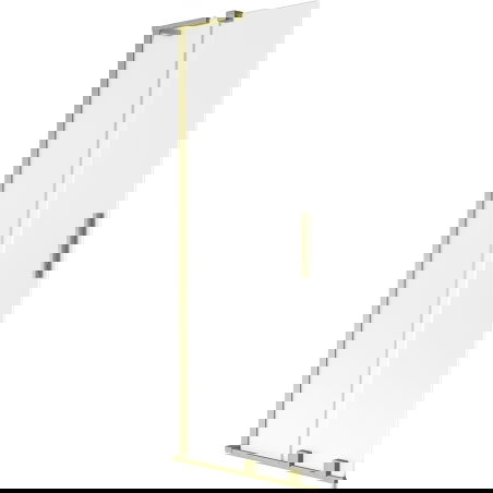 Mexen Velar L 2-wing Sliding Shower Screen 70 x 150 cm, Frosted, Brushed Gold - 896-070-003-31-55