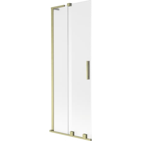 Mexen Velar L Bath Screen 2-panel Sliding 70 x 150 cm, Frosted, Brushed Gold - 896-070-003-31-55