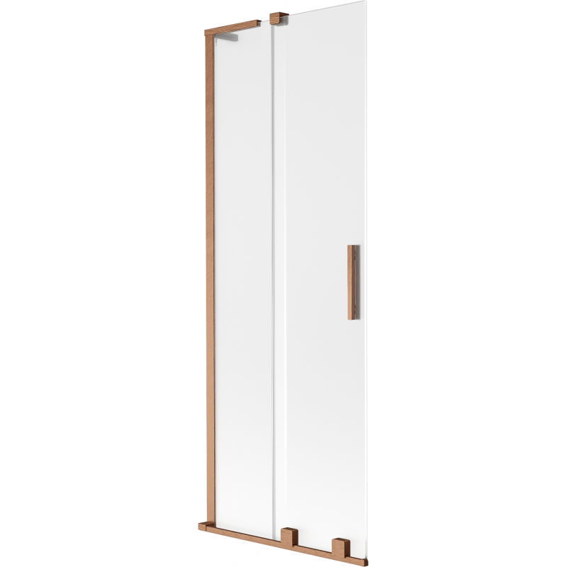 Mexen Velar L shower screen 2-panel sliding 70 x 150 cm, frosted, brushed copper - 896-070-003-31-65