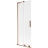 Mexen Velar L 2-wing sliding bath screen 70 x 150 cm, frost, brushed copper - 896-070-003-31-65
