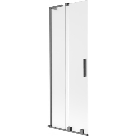 Mexen Velar L 2-panel sliding bathtub screen 70 x 150 cm, frost, brushed gun gray - 896-070-003-31-66