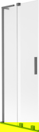 Mexen Velar L sliding shower screen, 2-panel, 70 x 150 cm, frost, gun metal - 896-070-003-31-95