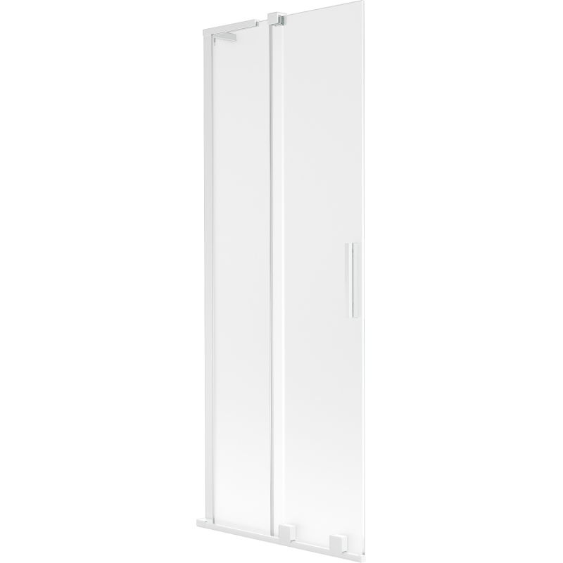 Mexen Velar L 2-fold sliding shower screen 75 x 150 cm, frost, white - 896-075-003-31-20