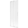 Mexen Velar L Bath Screen 2-panel Sliding 75 x 150 cm, Frosted, White - 896-075-003-31-20