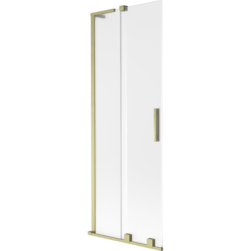 Mexen Velar L Bath Screen 2-Panel Sliding 75 x 150 cm, Frosted, Brushed Gold - 896-075-003-31-55