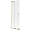 Mexen Velar L Bath Screen 2-Panel Sliding 75 x 150 cm, Frosted, Brushed Gold - 896-075-003-31-55