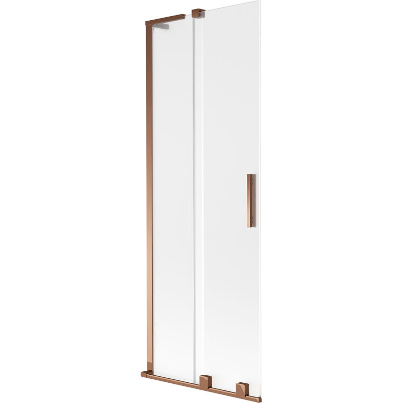 Mexen Velar L Shower Screen 2-Panel Sliding 75 x 150 cm, Frosted, Rose Gold - 896-075-003-31-60