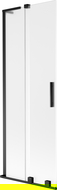 Mexen Velar L shower screen 2-panel sliding 75 x 150 cm, frost, black - 896-075-003-31-70