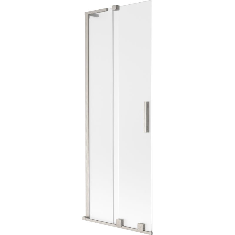 Mexen Velar L 2-wing sliding bath screen 75 x 150 cm, frost, brushed nickel - 896-075-003-31-97