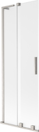 Mexen Velar L sliding shower screen 2-panel 75 x 150 cm, frost, brushed nickel - 896-075-003-31-97
