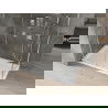 Mexen Omega extendable shower cubicle 140 x 70 cm, Transparent, Chrome + shower tray Flat - 825-140-070-01-00-4010