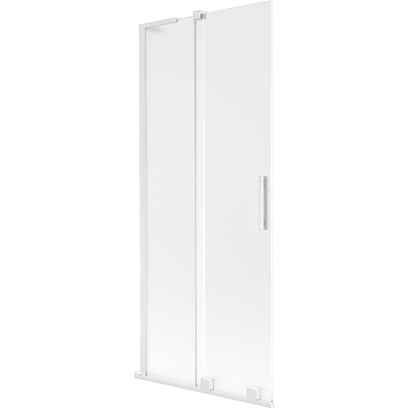 Mexen Velar L two-wing sliding shower screen 80 x 150 cm, frost, white - 896-080-003-31-20