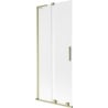 Mexen Velar L Bath Screen 2-Panel Sliding 80 x 150 cm, Frosted, Brushed Gold - 896-080-003-31-55