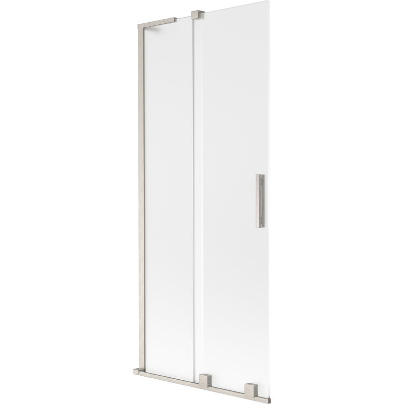 Mexen Velar L two-panel sliding shower screen 80 x 150 cm, frost, brushed nickel - 896-080-003-31-97