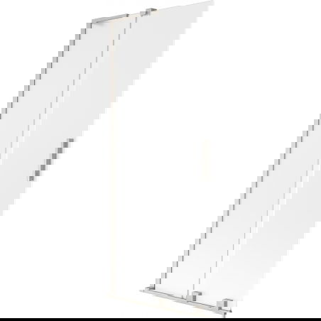 Mexen Velar L two-panel sliding shower screen 80 x 150 cm, frost, brushed nickel - 896-080-003-31-97