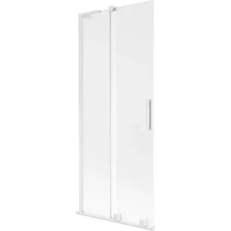 Mexen Velar L bathtub screen 2-panel sliding 85 x 150 cm, frost, white - 896-085-003-31-20