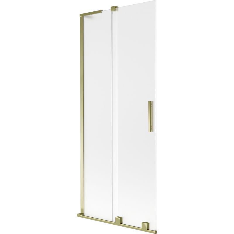 Mexen Velar L bath screen 2-panel sliding 85 x 150 cm, frost, gold - 896-085-003-31-50