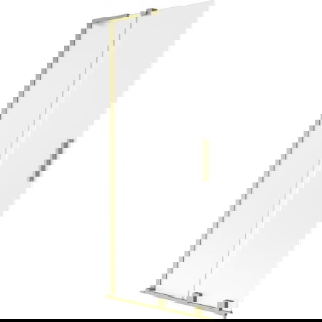 Mexen Velar L shower screen 2-panel sliding 85 x 150 cm, frosted, brushed gold - 896-085-003-31-55