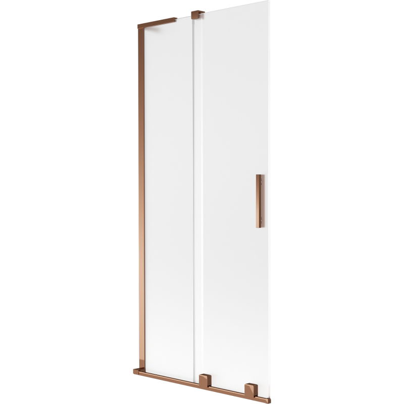 Mexen Velar L 2-panel sliding bath screen 85 x 150 cm, frost, rose gold - 896-085-003-31-60