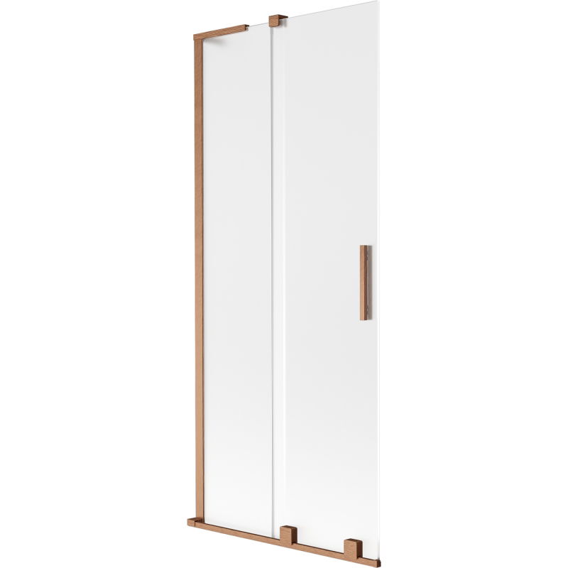 Mexen Velar L 2-wing sliding shower screen 85 x 150 cm, frost, brushed copper - 896-085-003-31-65