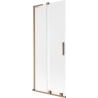 Mexen Velar L 2-wing retractable bath screen 85 x 150 cm, frost, brushed copper - 896-085-003-31-65