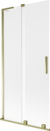 Mexen Velar L Bath Screen 2-Panel Sliding 90 x 150 cm, Frosted, Gold - 896-090-003-31-50