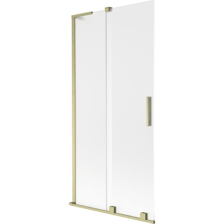 Mexen Velar L shower screen 2-panel sliding 90 x 150 cm, frosted, brushed gold - 896-090-003-31-55