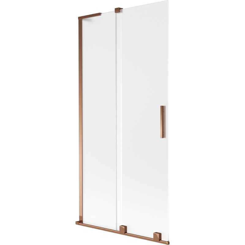 Mexen Velar L 2-panel sliding shower screen 90 x 150 cm, frost, pink gold - 896-090-003-31-60
