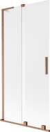 Mexen Velar L Bath Screen 2-Panel Sliding 90 x 150 cm, Frosted, Brushed Copper - 896-090-003-31-65
