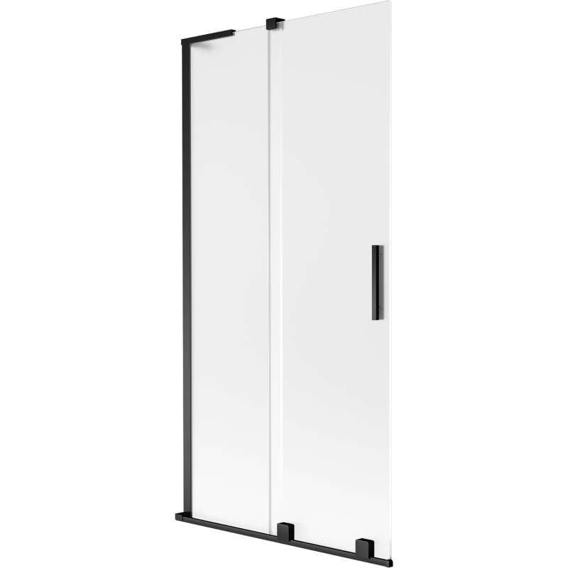 Mexen Velar L 2-wing sliding bath screen 90 x 150 cm, frost, black - 896-090-003-31-70