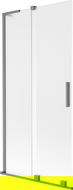 Mexen Velar L 2-wing sliding bath screen 90 x 150 cm, frost, gun metal - 896-090-003-31-95