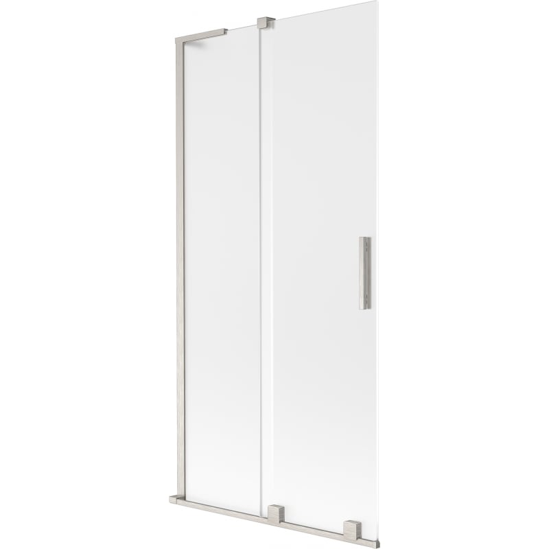 Mexen Velar L 2-panel sliding bath screen 90 x 150 cm, frost, brushed nickel - 896-090-003-31-97