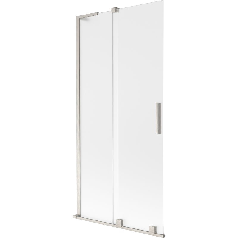Mexen Velar L shower screen, 2-panel sliding 90 x 150 cm, frost, brushed nickel - 896-090-003-31-97