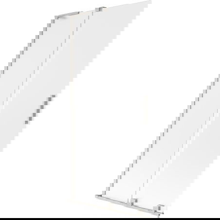 Mexen Velar L shower screen, 2-panel sliding 90 x 150 cm, frost, brushed nickel - 896-090-003-31-97