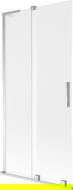 Mexen Velar L Sliding Bath Screen 2-Panel 95 x 150 cm, Frosted, Chrome - 896-095-003-31-01