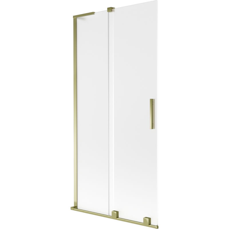 Mexen Velar L bathtub screen 2-wing sliding 95 x 150 cm, frost, gold - 896-095-003-31-50