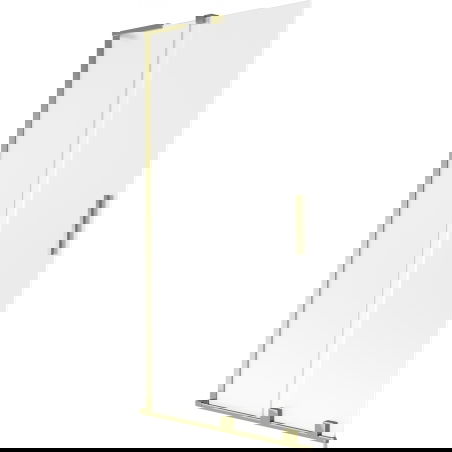 Mexen Velar L bathtub screen 2-wing sliding 95 x 150 cm, frost, gold - 896-095-003-31-50