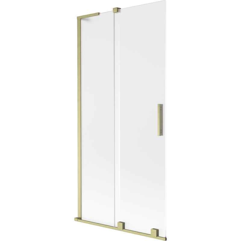 Mexen Velar L sliding bath screen 2-wing 95 x 150 cm, frosted, gold brushed - 896-095-003-31-55