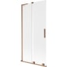 Mexen Velar L Bath Screen 2-Wing Sliding 95 x 150 cm, Frosted, Brushed Copper - 896-095-003-31-65