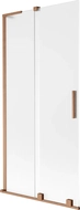 Mexen Velar L Bath Screen 2-Wing Sliding 95 x 150 cm, Frosted, Brushed Copper - 896-095-003-31-65