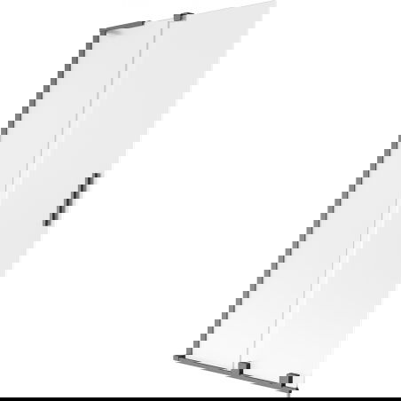 Mexen Velar L sliding 2-panel shower screen 95 x 150 cm, frost, brushed gun gray - 896-095-003-31-66