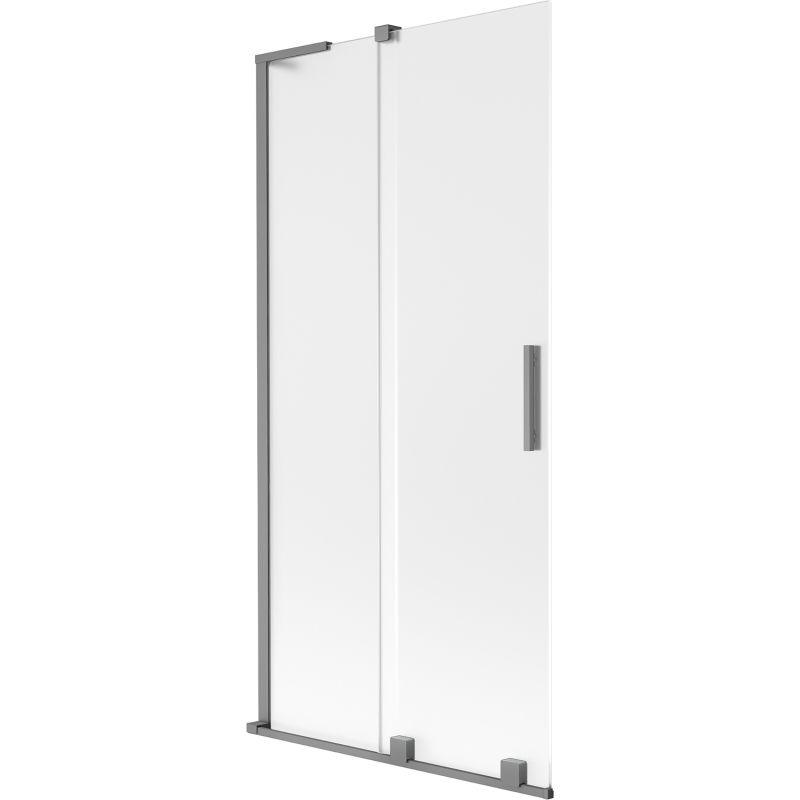 Mexen Velar L 2-panel sliding shower screen 95 x 150 cm, frost, gun metal - 896-095-003-31-95
