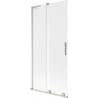 Mexen Velar L folding bath screen 2-panel sliding 95 x 150 cm, frosted, brushed nickel - 896-095-003-31-97