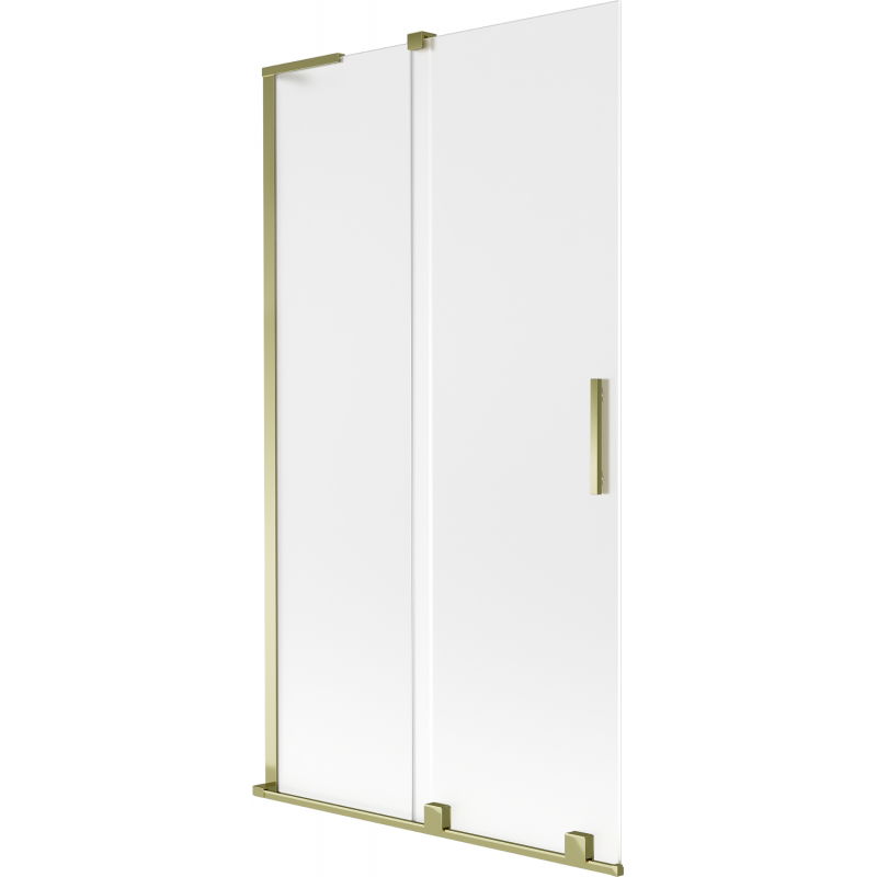 Mexen Velar L bath screen 2-wing sliding 100 x 150 cm, frost, gold - 896-100-003-31-50