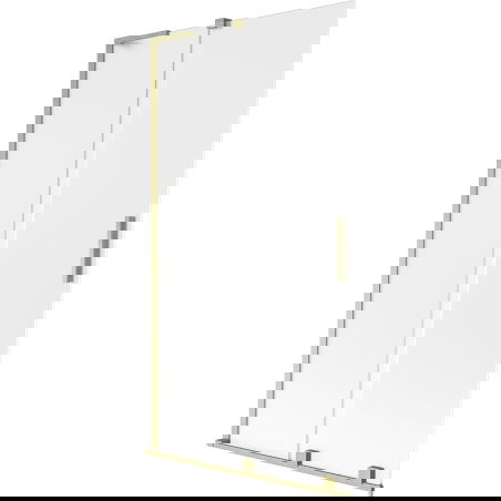 Mexen Velar L 2-panel Sliding Shower Screen 100 x 150 cm, Frosted, Brushed Gold - 896-100-003-31-55