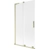 Mexen Velar L 2-panel sliding bath screen 100 x 150 cm, frosted, brushed gold - 896-100-003-31-55